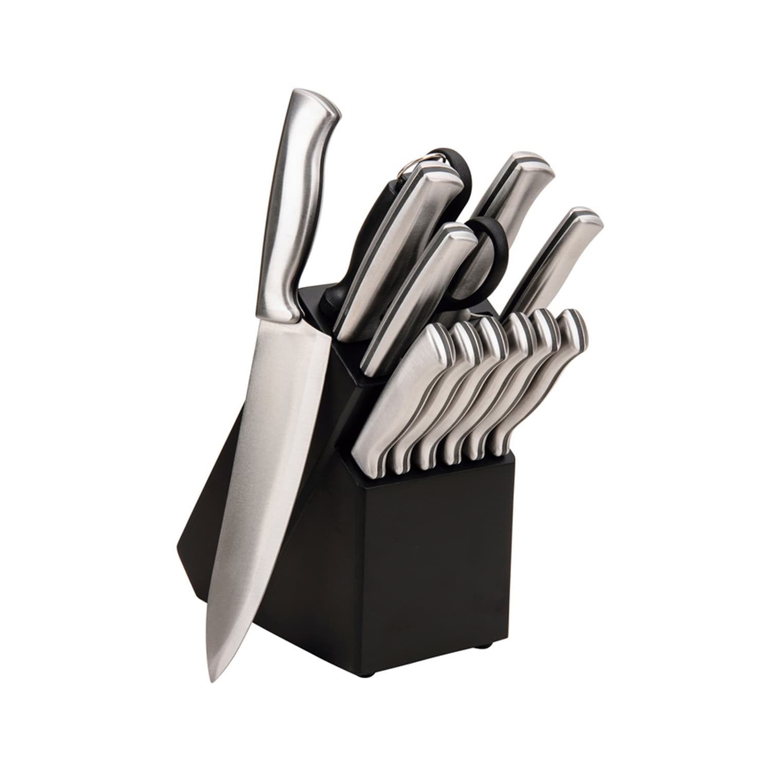 Hamilton Beach 14 Piece Stainless Steel Knife Block Set Walmart Com Walmart Com