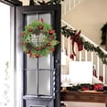 thumbnail image 2 of Festive Autumn To Winter Transition Christmas Halloween Door Hangers Garland Ornaments Set Olive Wreaths Wall Wreaths Living Room 30 in Christmas Wreath Holiday Wreaths for Front Door Winter Door, 2 of 5