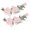 Pink, variant on Yajisi Rose Rouge Embroidered Sew-On Patches, Floral Cotton Appliques For DIY Clothes, Vests, Hats & Crafts, Size 4.3 x 11 Inches (11 x 28 cm), Environmentally Friendly Household Accessory, 2 Pack