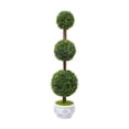 thumbnail image 2 of YiJuHui Artificial Topiary Trees Outdoor Indoor, Boxwood Topiary Ball Potted Plant, Realistic Faux Greenery Decor, Low Maintenance Evergreen Shrub for Porch Entryway Living Room Home Office Decor, 2 of 8