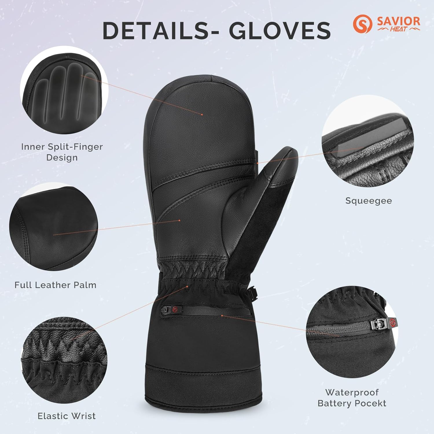 3.0 Upgraded Heated Mittens for Women,7.4V 3000mAh Battery Ski Gloves,Fast Charging&Bluetooth-Controlled Electric Waterproof Touchscreen Winter Gloves Ideal for Skiing Snowboarding,Camping