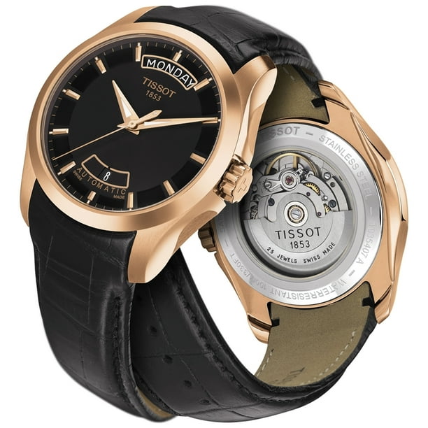 Tissot Tissot Men's T035.407.36.051.00 Black Alligator Leather Swiss