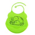 thumbnail image 4 of Baberos para niños pequeños para comer Baberos para bebés de silicona Cómodas y suaves para niños pequeños Baberos de alimentación Elefante_Verde Magideal Baberos para niños pequeños para comer, 4 of 7