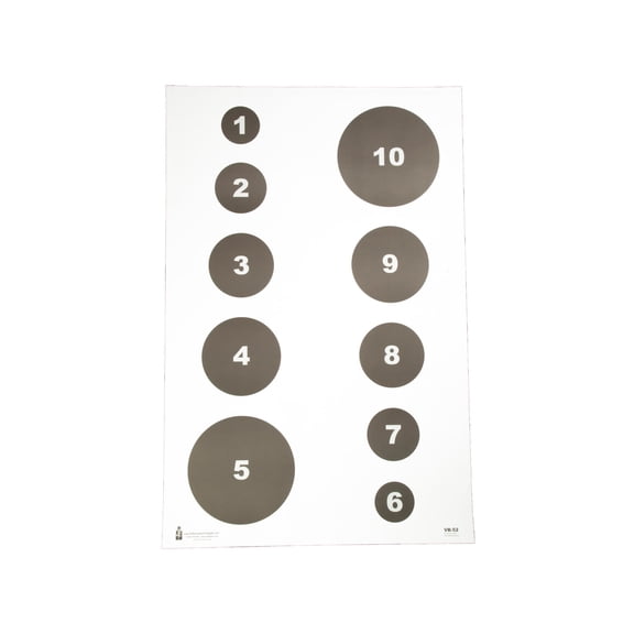 Action Target Military Varied Circle Command, White and Black, 23x35, 100 Per Box