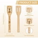 thumbnail image 3 of Juego de 6 utensilios de cocina de bambú, cucharas de cocina de madera grabadas, espátula de bambú para tallar, cuchara de cocina de madera., 3 of 7