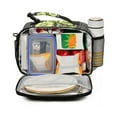 thumbnail image 2 of FORMRS Student Lunch Bag Insulated Reusable Cooler Box with Zipper Pockets, Green Flowers, 2 of 9