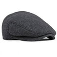 thumbnail image 2 of SikaFu Cap Hat Men Thick Warm Winter Wool Hat Solid Ivy Newsboy Flat Cap Male Artist Painter Beret Hat High Quality Beret Cap, 2 of 6