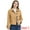 Khaki, variant on Women's Turn Down Collar Single Breasted Outwear Winter Pea Coat Khaki S