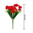 thumbnail image 4 of Yuarrent Flores artificiales de girasol, 2 uds., 5 ramas, 15 cabezas, flores falsas baratas, decoración rústica para bodas, suministros para Flores artificiales rojo, 4 of 6