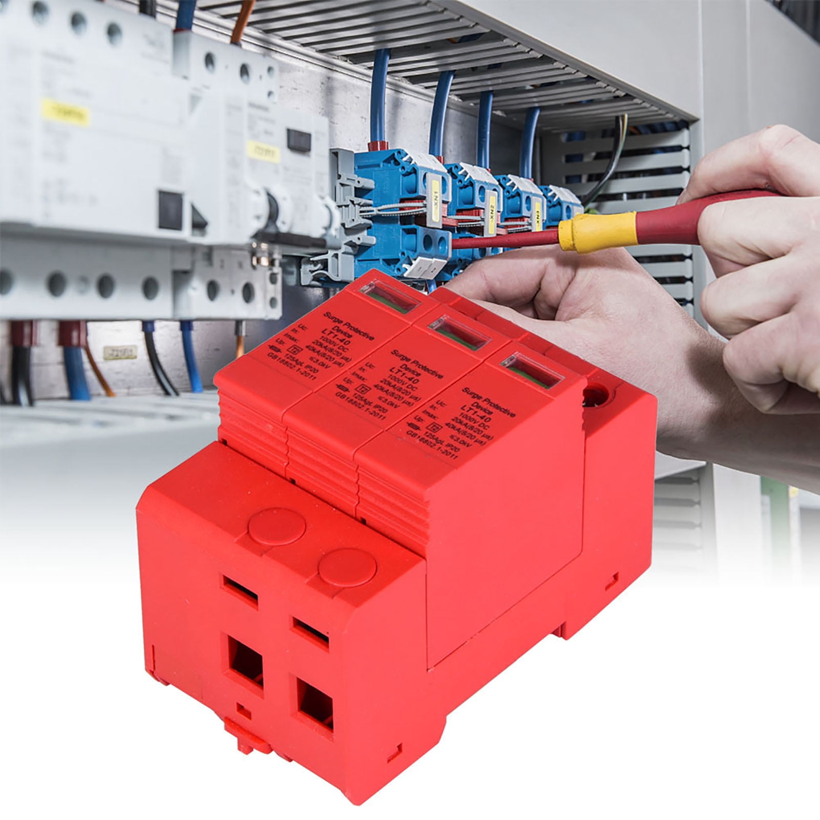 3P 3.0KV Convenient Installation Surge Protective Device, Surge Protector, Replaceable DC Surge Protector, For  Protection  For Surge