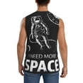 thumbnail image 4 of Bixox Men's I Need More Space Printed Shirt Sleeveless Fitness Tank Top-X-Large, 4 of 7