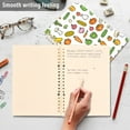 thumbnail image 4 of FORMRS 1-Subject Spiral Notebook 8" x 5" College Ruled 60 Refillable Sheet A5 Hard Cover, 2 Pack, Green Vegetables Pattern, 4 of 7