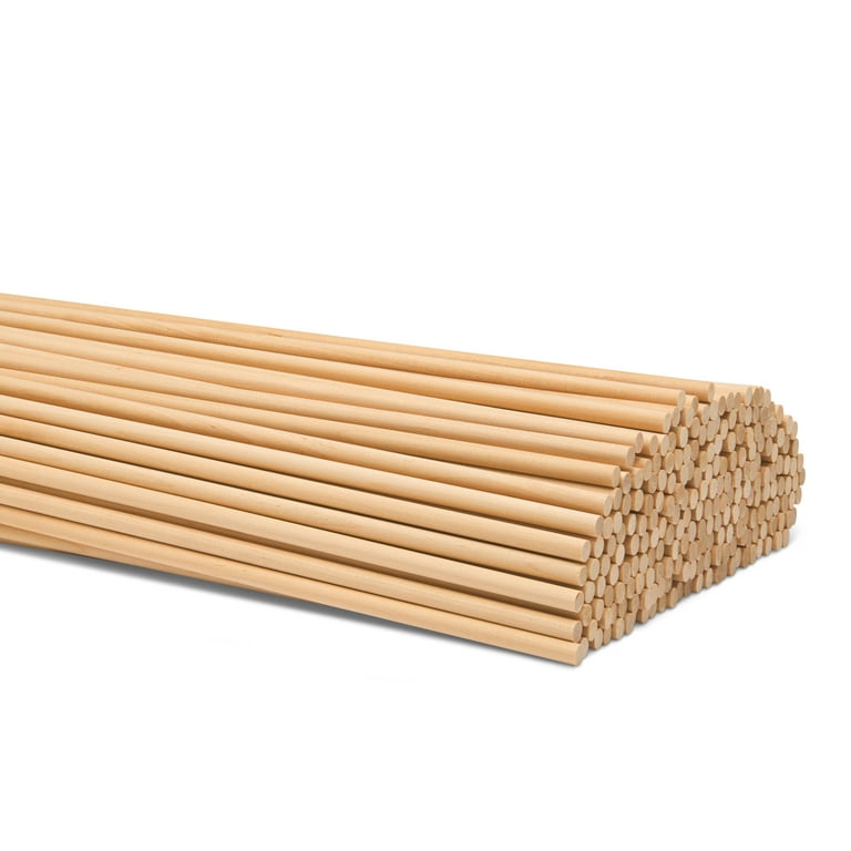 Dowel Rods Wood Sticks Wooden Dowel Rods - 1/4 x 24 Inch