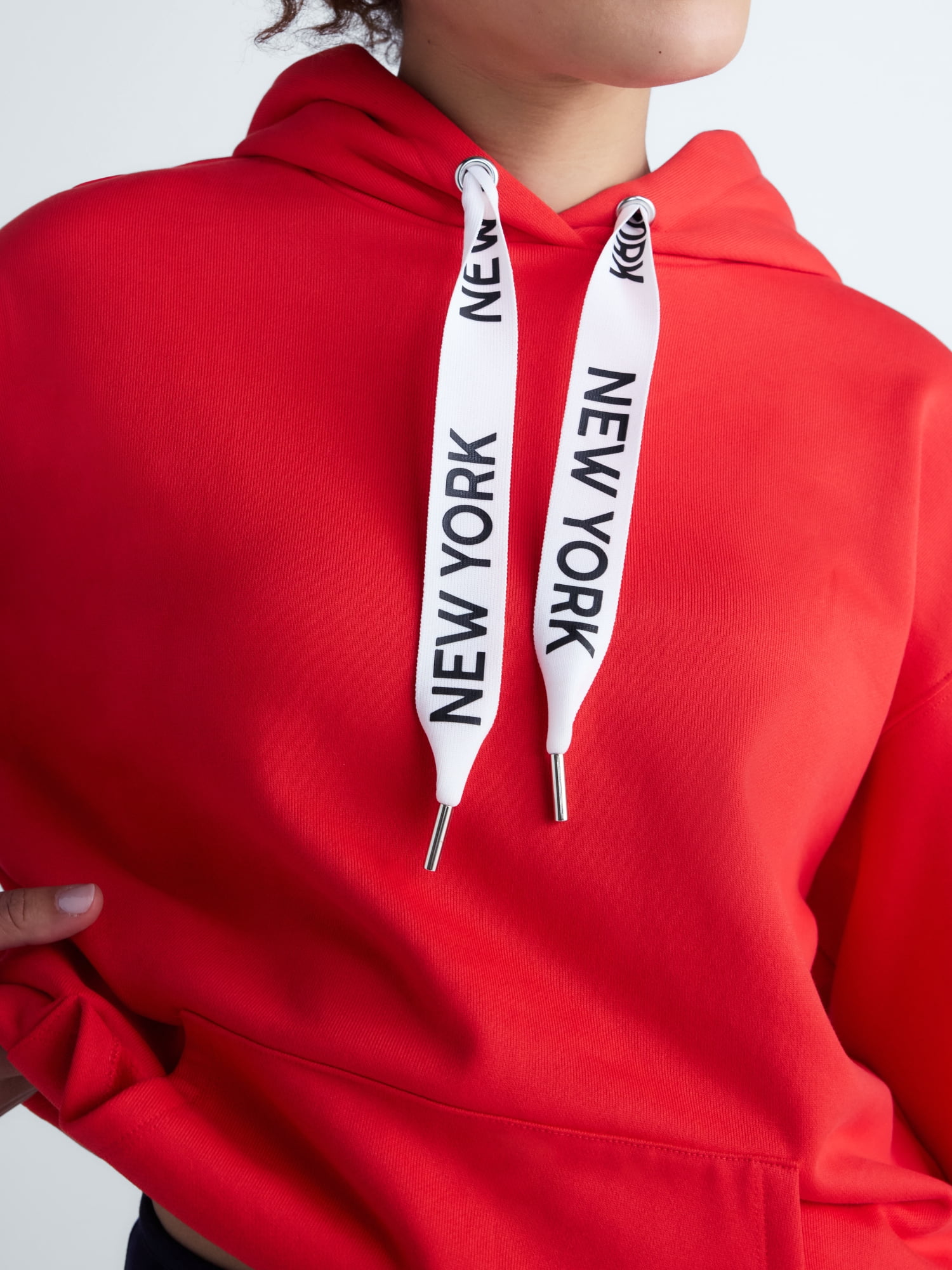 Free Assembly Women's and Women's Plus French Terry Pullover Hoodie with Long Sleeves, Sizes XXS-4X