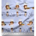 thumbnail image 1 of Soimoi Moss Georgette Fabric Cook Girl Fabric Prints By Yard 42 Inch Wide, 1 of 3