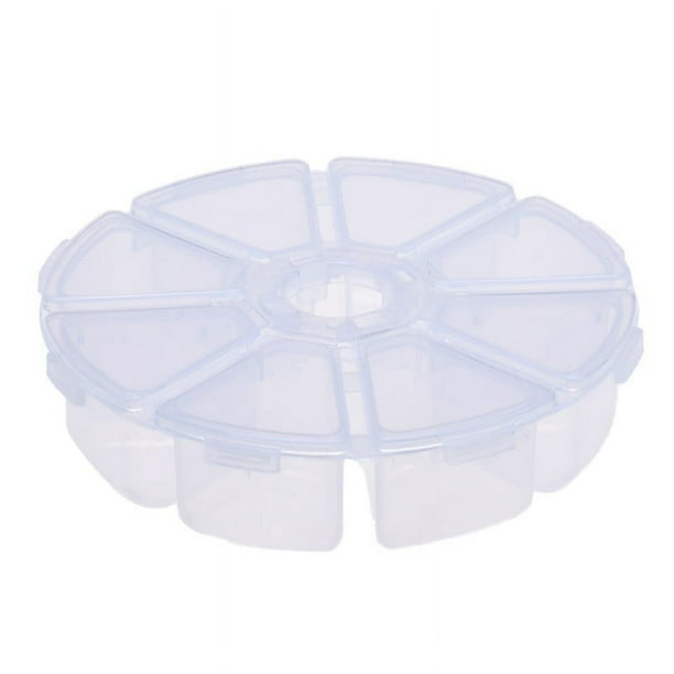 Bolsa de maquillaje, bolsa de cosméticos, bolsa de maquillaje grande para mujer, caja de almacenamiento de escritorio de plástico de 8 rejillas, color blanco