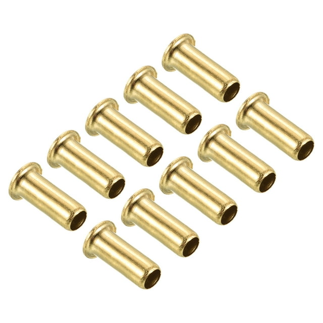 Unique Bargains 4mm Tube Brass Compression Fittings, 10 Pack Insert Compression Sleeve Fitting