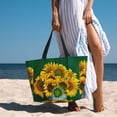 thumbnail image 5 of Rocae Sunflowers in Bucket for Large Women's Waterproof Beach Bag Tote with 7 Pockets Pool Bag for Travel Gym Vacation, 5 of 6
