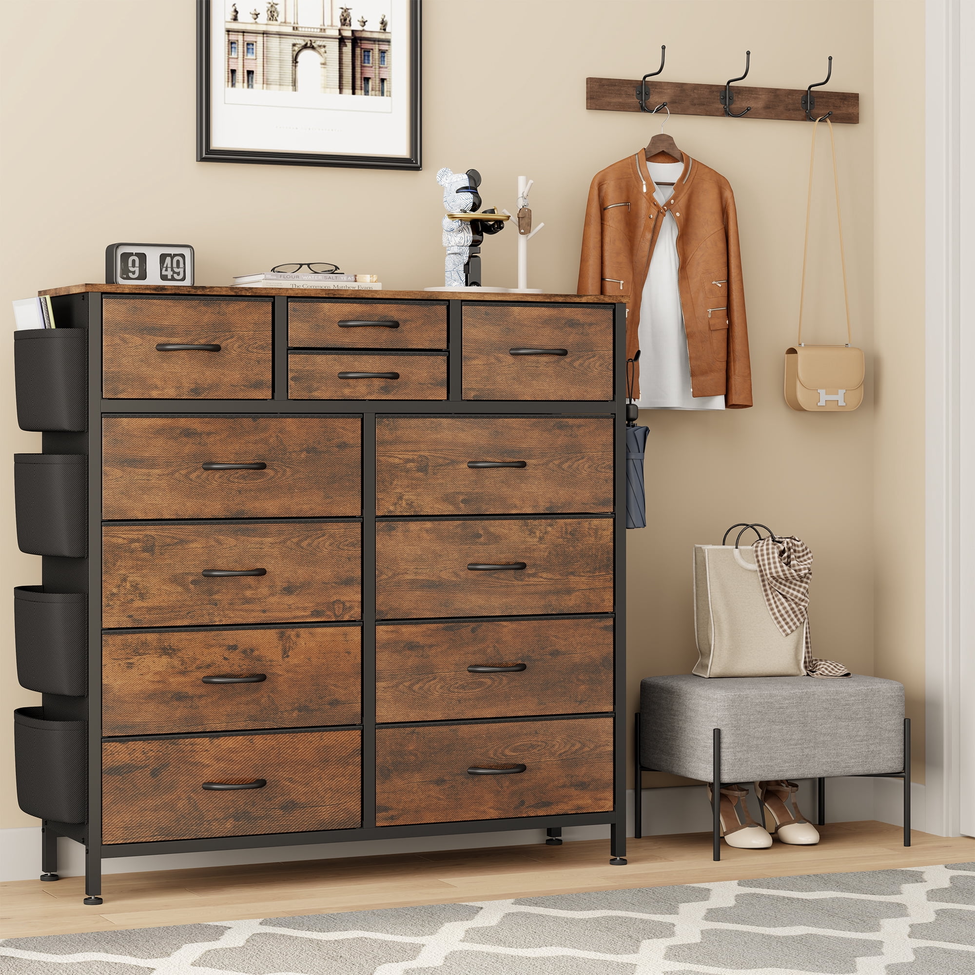 LainTene Fabric Dresser with 12 Drawers Dresser for Bedroom Chests
