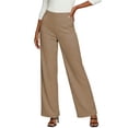 thumbnail image 6 of UAMVSH Womens Dress Pants High Waisted Business Casual Slacks Stretchy Pull On Wide Leg Pants with Pockets Office Clothes, 6 of 6