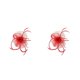 thumbnail image 1 of Jumpingount Mesh Fasinator Mujeres Tocado Prom Maquillaje Cosplay Party Headwear Rojo 2Conjunto, 1 of 6