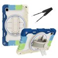 thumbnail image 1 of XYX 3in1 Rotating Stand Case for Samsung Galaxy Tab A9 8.7 inch 2023 with Hand/Shoulder Strap, Shockproof Rugged, Colorful Blue, 1 of 7