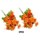 thumbnail image 5 of Inteprter 2 piezas de flores artificiales, plantas de flores de seda falsas resistentes a los rayos para el hogar, jardín, fiesta, boda, ramos de novia Decoración Naranja Inteprter HA084494-03, 5 of 6