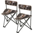 thumbnail image 1 of Folding Tripod Stool with Backrest Portable Legged Tripod Camping Chair Compact for Adults Fishing Hunting, 1 of 8