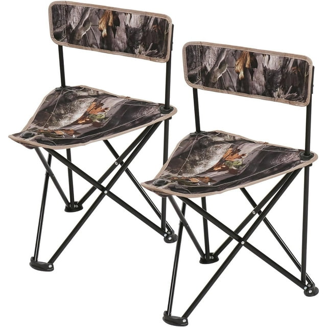 Folding Tripod Stool with Backrest Portable Legged Tripod Camping Chair Compact for Adults Fishing Hunting