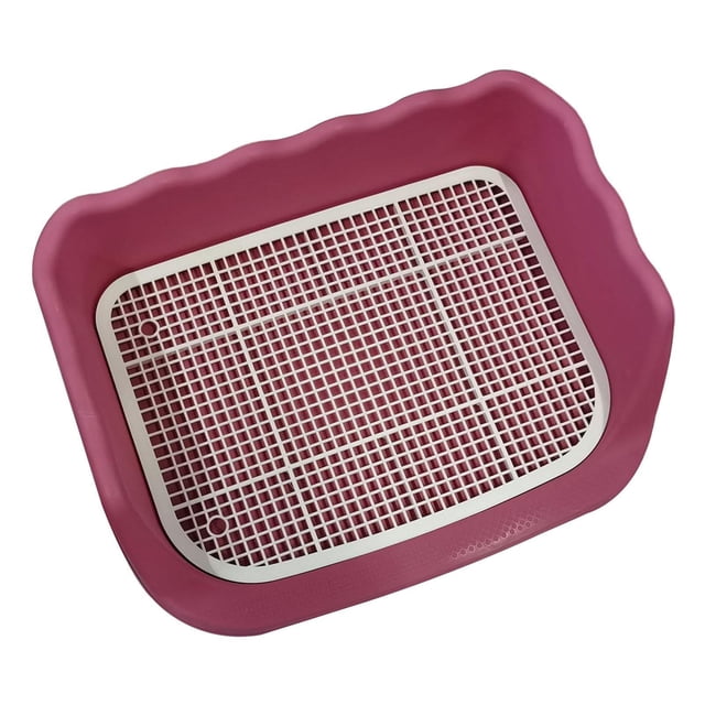 Billuyoard Pet Toilet Cleaning Tool Plastic Corner Basin Lavatory for Cat Dogs Ferret Juguetes de animales pequeños Rosa