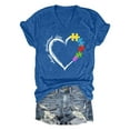 thumbnail image 5 of VJATTWR Hauts à Manches Courtes pour Femmes T-Shirt de Sensibilisation Casse-Tête T-Shirt Imprimé Manches Courtes P, 5 of 5