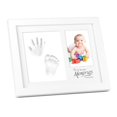 thumbnail image 2 of Marco de fotos de bebé con escayola, tamaño 23x28 cm, color blanco, marco estampado set huellas de manos y huellas Ormromra LL-1436, 2 of 4