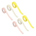 thumbnail image 1 of Unique Bargains 0.6' Wide 2 Yards Self-Adhesive Lace Tape Ribbon Stickers Masking Cotton, Beige/Yellow/Light Pink 6 Pack, 1 of 8