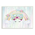 thumbnail image 1 of Stupell Industries Unicorn Eyes Under Floral Rainbow Starry Clouds, 13 x 19, Designed by Maureen Grigs, 1 of 1