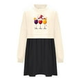 thumbnail image 4 of Pisexur Robes de Noël pour Femmes Mode Imprimé Noël Robes de Vacances Décontractées Col Rond Manches Longues Robe Fluide à Étages Mini Robe de Fête, 4 of 4