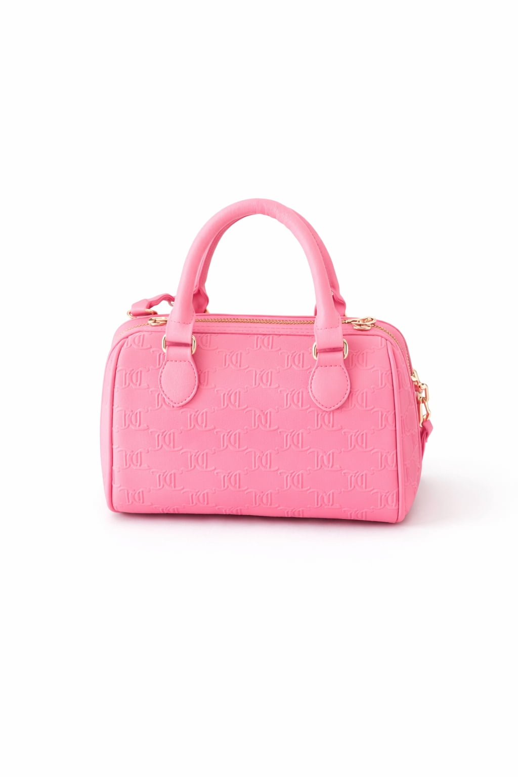 Juicy Couture Women's Faux Leather Saddle Satchel with Detachable Crossbody Strap, Pink