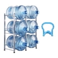thumbnail image 1 of VEVOR Porte-Bouteille à 3 Niveaux Double Rangée pour 6 Bouteilles Argent, 1 of 9