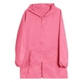 thumbnail image 4 of ManxiVoo Women's Waterproof Zipper Jacket Quick Dry Outdoor Coat With Secure Pockets For Cycling And Commuting XL Size Watermelon Red, 4 of 6