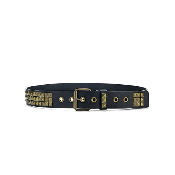 Women Waist Belt, Trendy Rivet Studded Imitation Leather Belt, Ladies