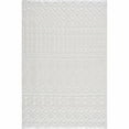 thumbnail image 2 of Hauteloom Broadway Collection Living Room Area Rug - Moroccan Trellis Farmhouse - High Low Fringe Carpet - White, Cream - 8'10" x 12', 2 of 6
