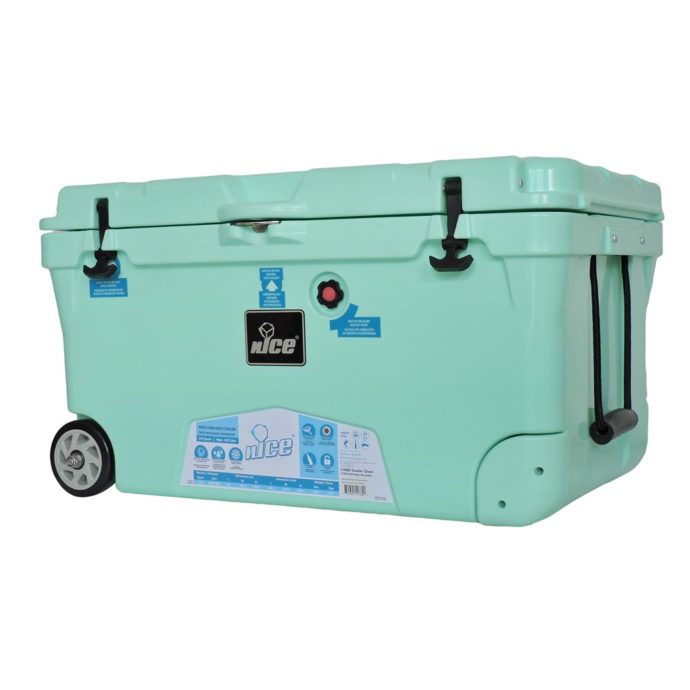 nICE CLF517820 110 Quart Seafoam Green Wheeled Cooler