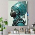 thumbnail image 4 of Futuristic African Queen Canvas Print, Afro Portrait Wall Art for Living Room Bedroom Office Apartment Hallway Home Decor, 4 of 8