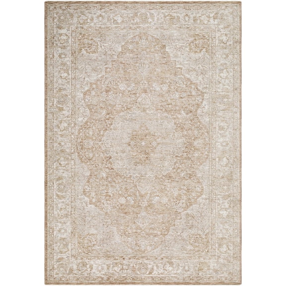 BoutiqueRugs Charae Traditional Area Rug - Taupe, Ivory, Sandstone - 6'7" x 9'6"