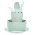 thumbnail image 2 of Luzkey 3x6x Wheat Straw Dinnerware Set Unbreakable Cups Plates for RV Toddlers Kids Green, 2 of 8
