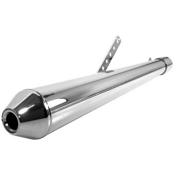 Chrome Megaphone Muffler 26&Prime, Long
