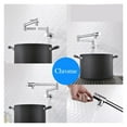 thumbnail image 2 of Pot Filler Tap Wall Mounted Foldable Kitchen Faucet Inwall Cold Water Tap Sink Tap Rotate Folding Spout Brass, 2 of 15