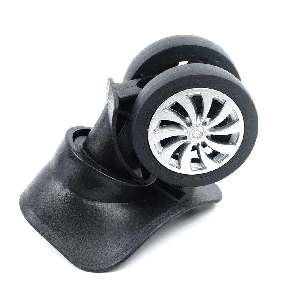 4 Pieces Replacement Luggage Suitcase Wheels Repair Parts Swivel Wheel Black Casters for Travel Box Trolley Suitcase Accessory, 4x2.55inch