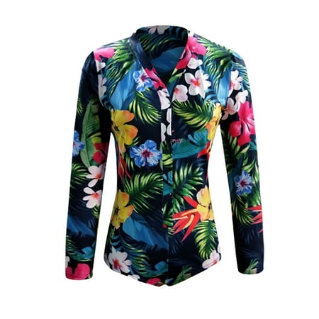 

HGWXX7 Plus Size Jumpsuits For Women Fashion Women Floral Print V-Neck Long-sleeved Detachable Pajamas Jumpsuit