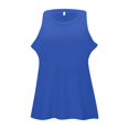 thumbnail image 4 of Women's Ribbed Sleeveless Tank Top, Racerback Thick Strap Casual Camisole, Solid Color Basic Cami for Women, Summer Layering Tops, Everyday Basic Casual Tops for Women Blue M, 4 of 5
