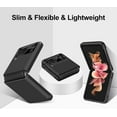thumbnail image 5 of for Samsung Galaxy Z Flip 3 Case, Z Flip 3 Case with Upgraded Hinge Protection Dual Layer Hard PC Soft TPU Bumper Full Body Shockproof Flip 3 Phone Case for Galaxy Z Flip 3 5G Case - Black, 5 of 7